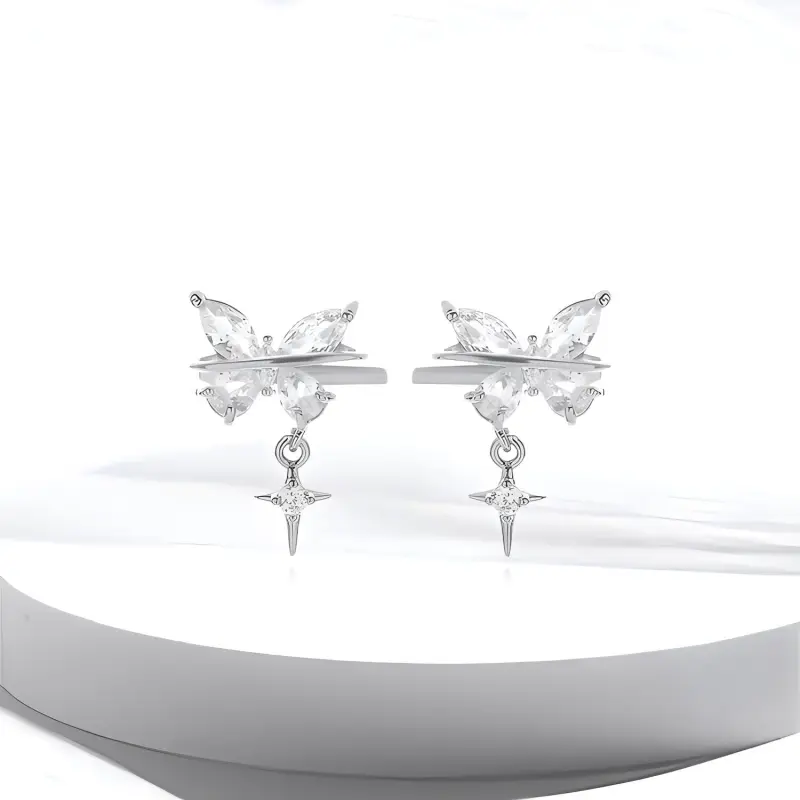 ROGA Alloy Clip On Earrings Women's-3
