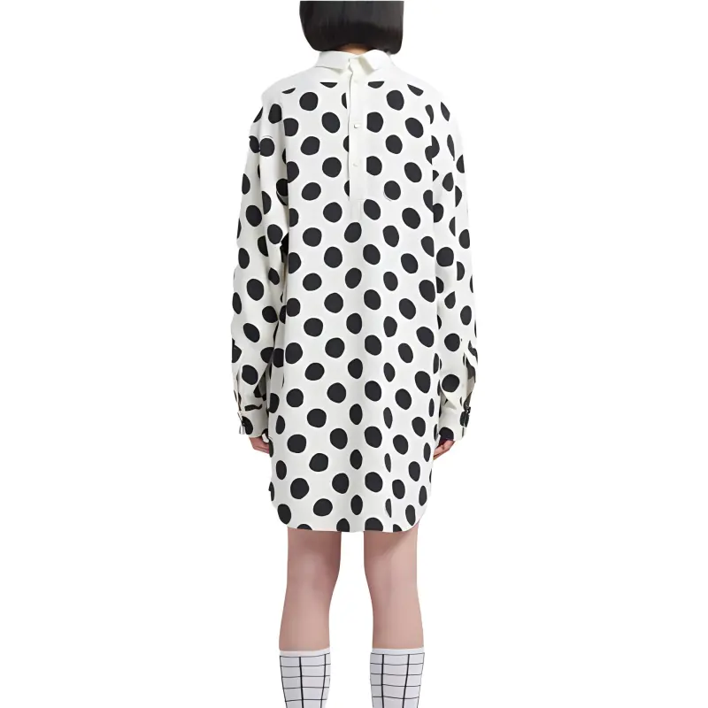 MARNI Polka Dot Print Long Sleeved Mini Dress-2