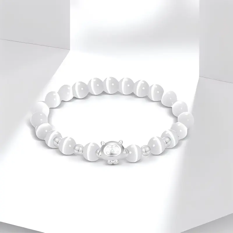 FUSSEM Glass Cat Eye Bracelets Women's-3