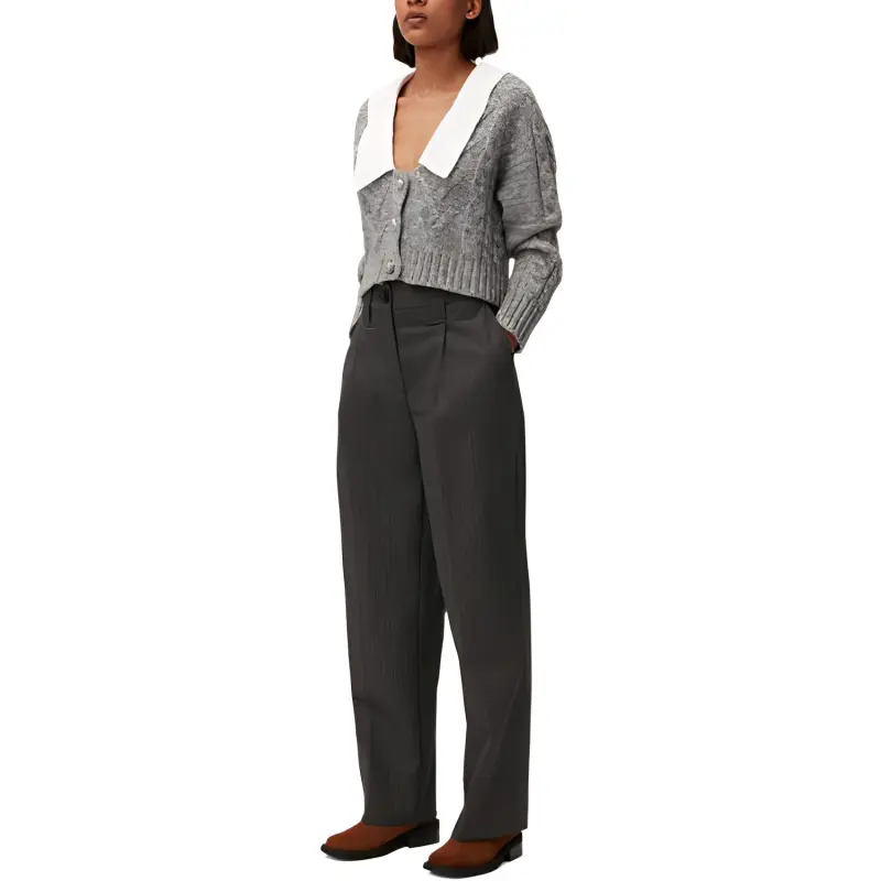 GANNI Crop Tops Women's Gray-1