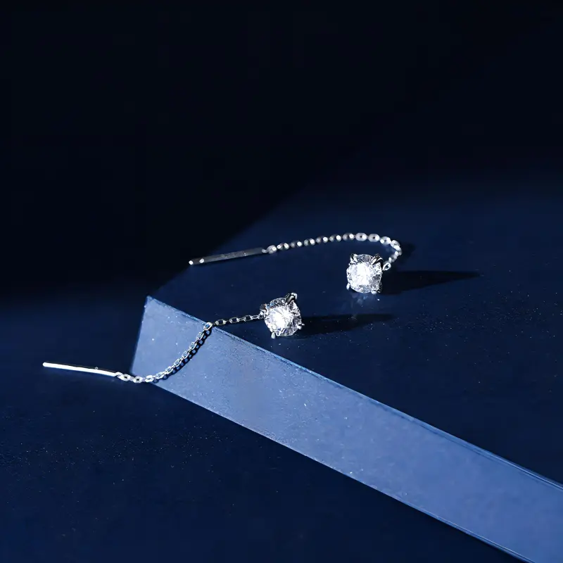 AIDIER S999 Fine Silver Drop Earrings Women's-1