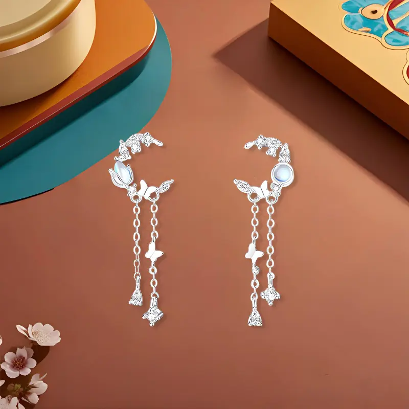 GIFU S925 Silver Earrings Women's-3
