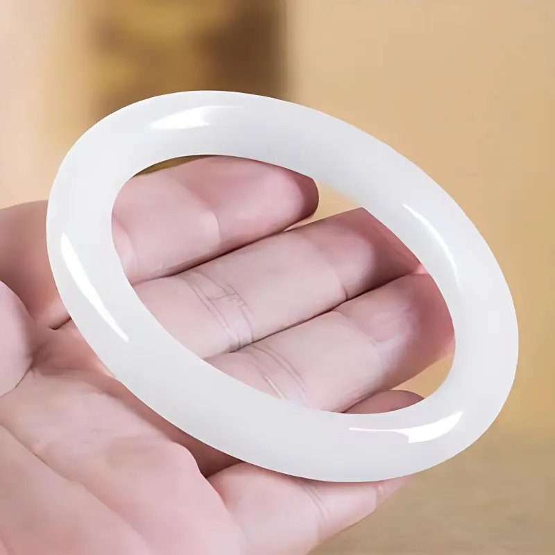 JUNWEN Golden Silk Jade Bangles Women's-4