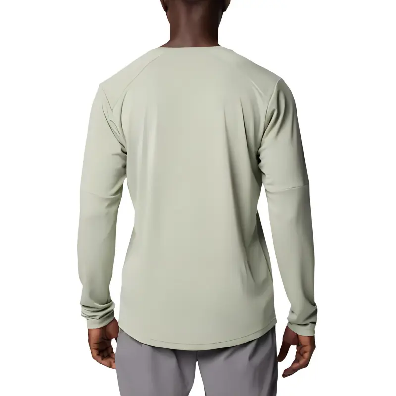 Columbia Tech Knit Long Sleeve Crew T-Shirt Men's Cyan-1