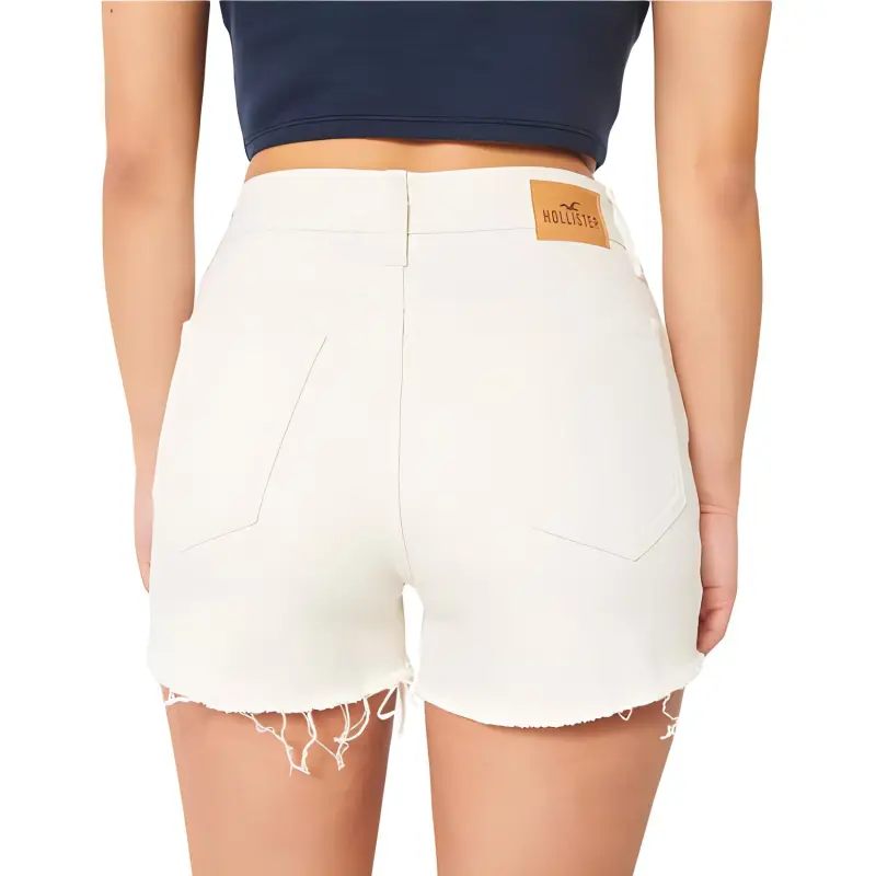 Hollister Denim Shorts Women's Cream-2