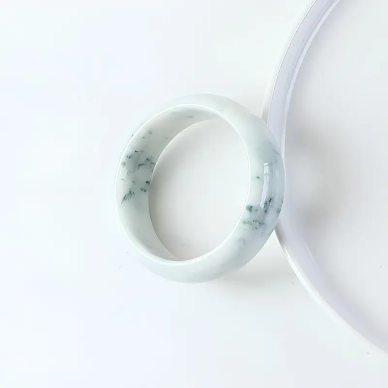 South Asia Bean Type Jadeite Bangles Unisex-1