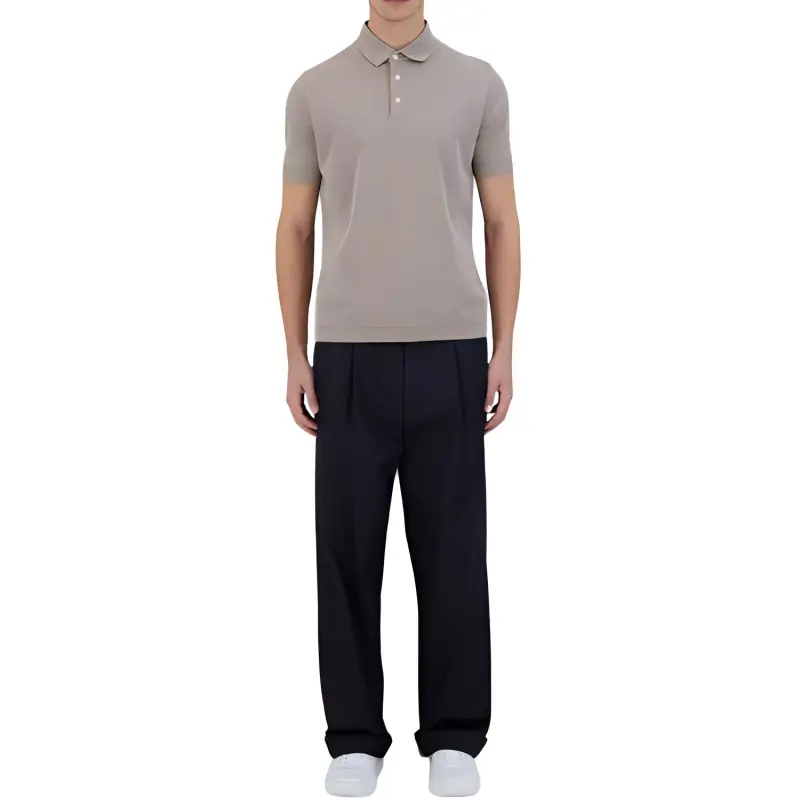 HERNO Short Sleeved Knitted Polo Shirt-3
