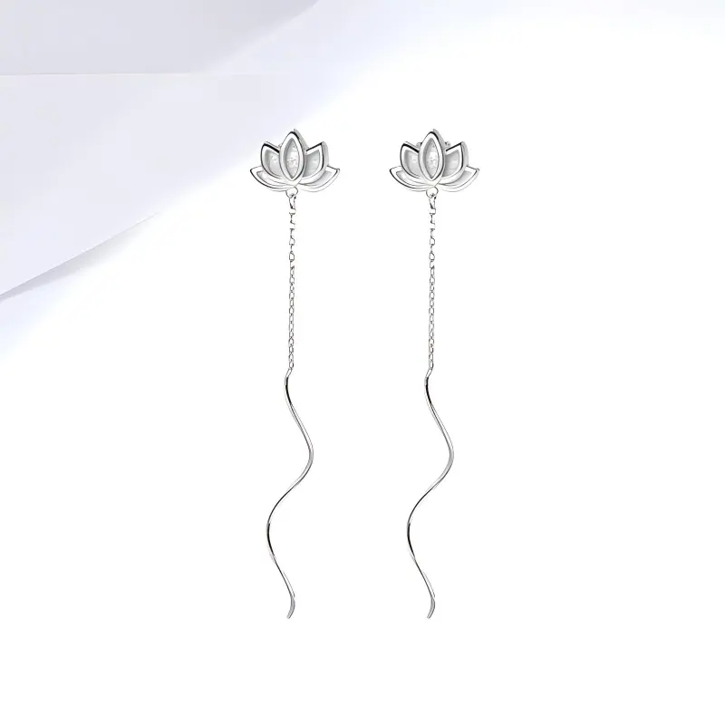 MIDNIGHT MOMENT S999 Fine Silver Drop Earrings Women's-2