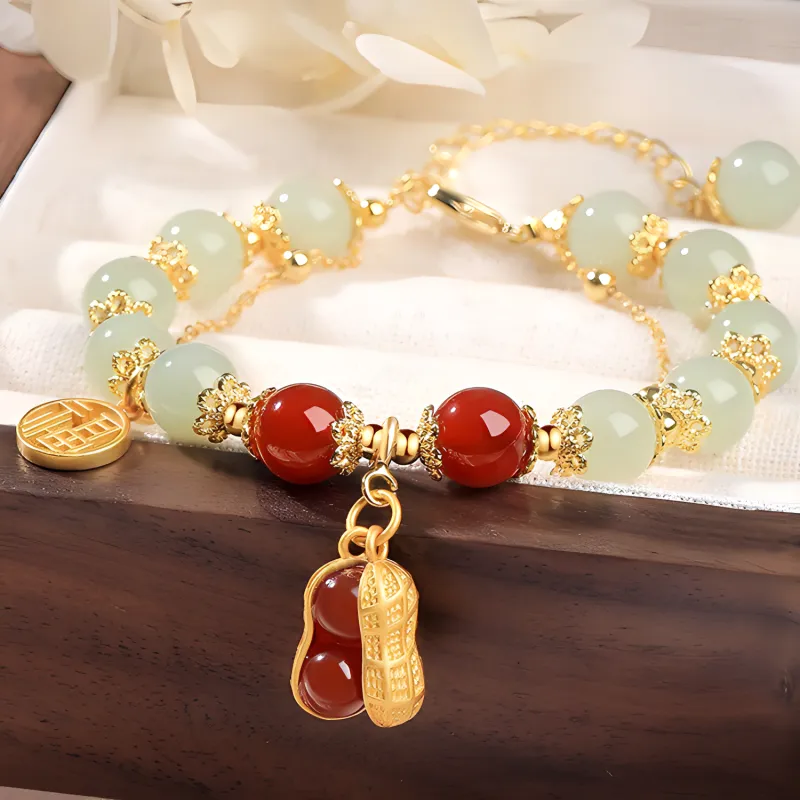 Chongqing Gold Store Chalcedony Jade Bracelets Unisex-3