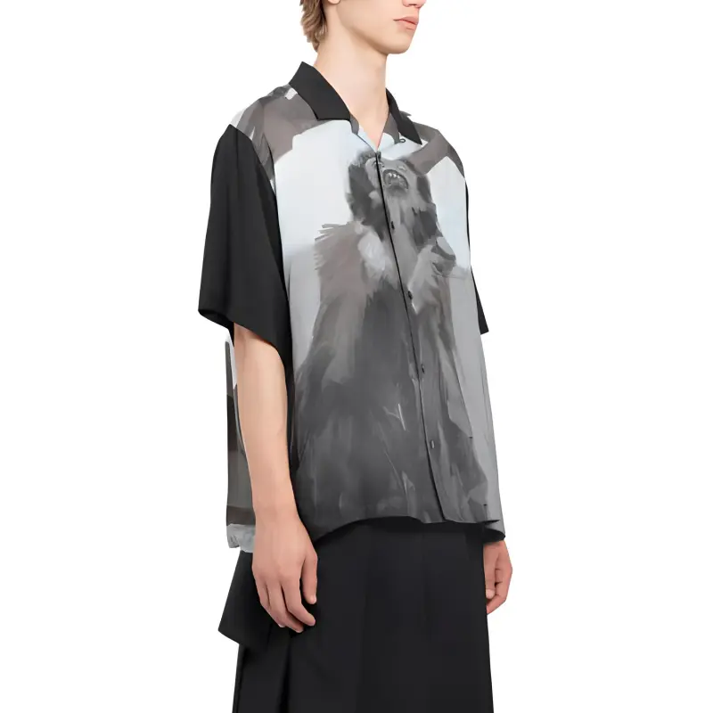 UNDERCOVER Print Polo Shirt-4