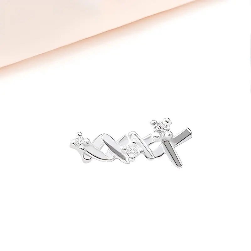 MIDNIGHT MOMENT S999 Silver Stud Earrings Women's-5