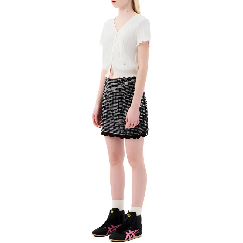 Kirsh FW23 Casual Short Skirts Women's Brown-2