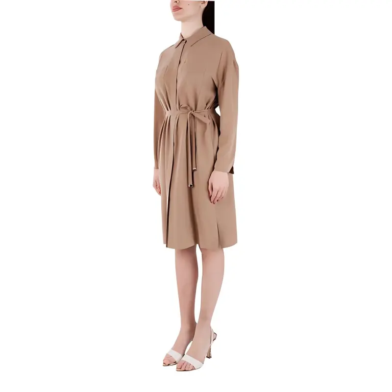 'S MAX MARA Long Sleeved Dresses Women's Brown-2