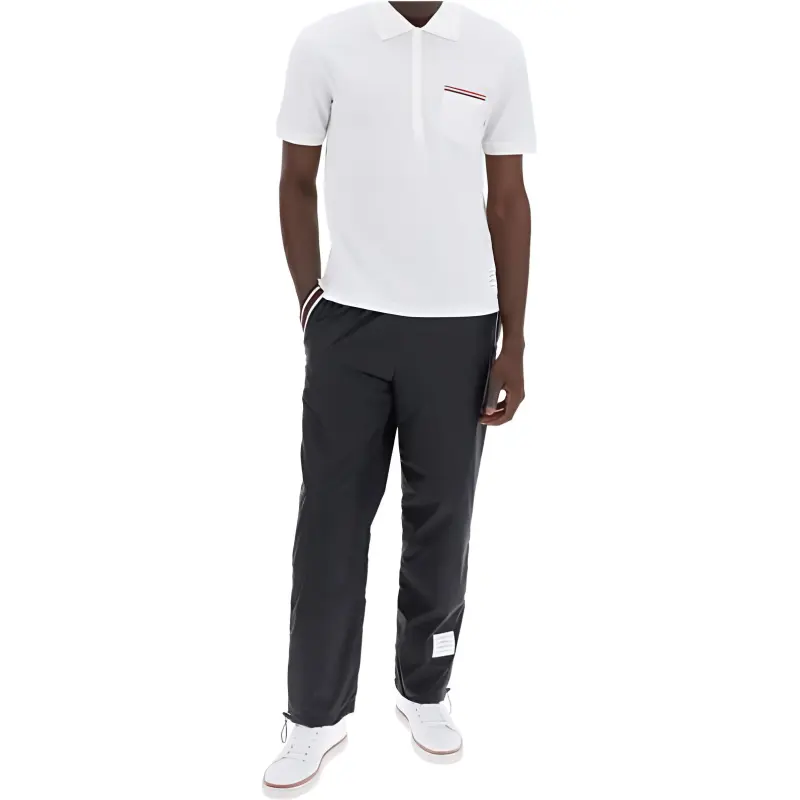 THOM BROWNE Logo Patch Drawstring Pants-3