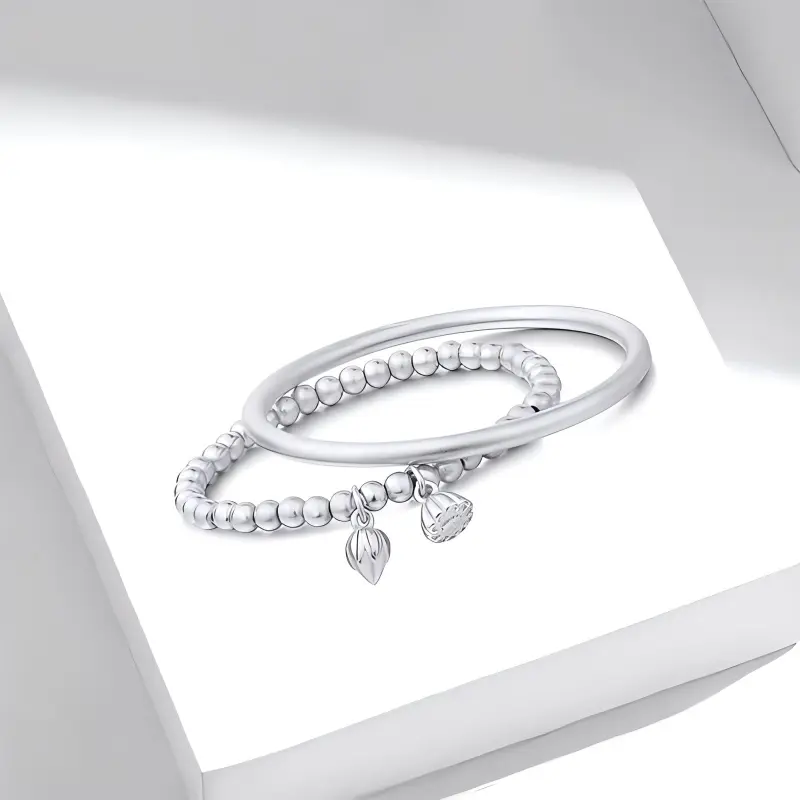 CHINA GOLD 999 Fine Silver Bangles Women's-2