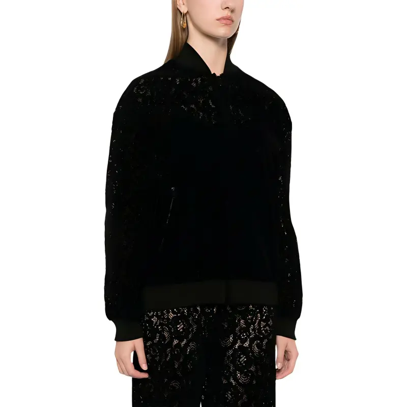 MOSCHINO Lace Bomber Jacket-3