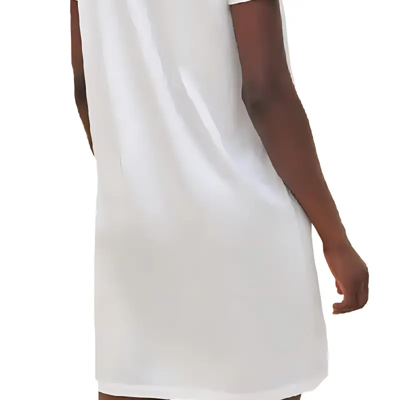 HERMES Short Sleeved Dresses Women's White-4