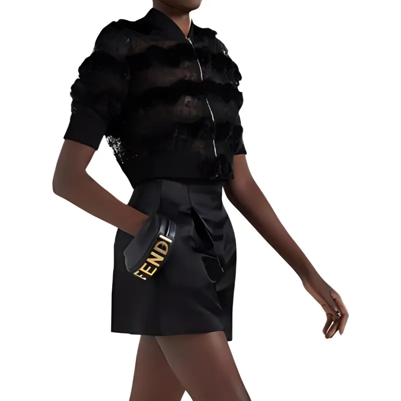 FENDI Casual Shorts Women's Black-3