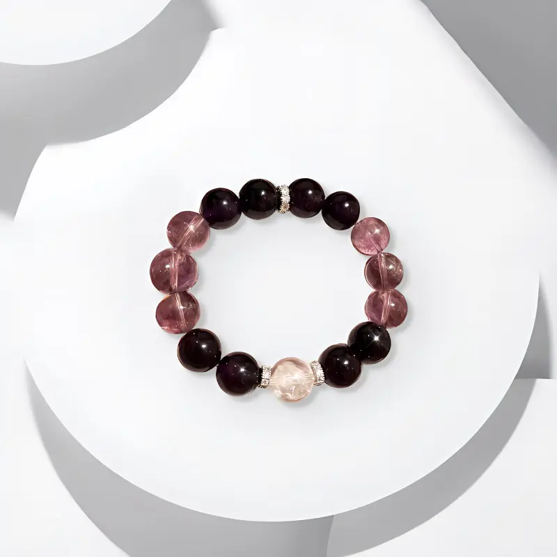 CANHUI Crystal Dreamy Lavender Beaded Bracelet Women's-2