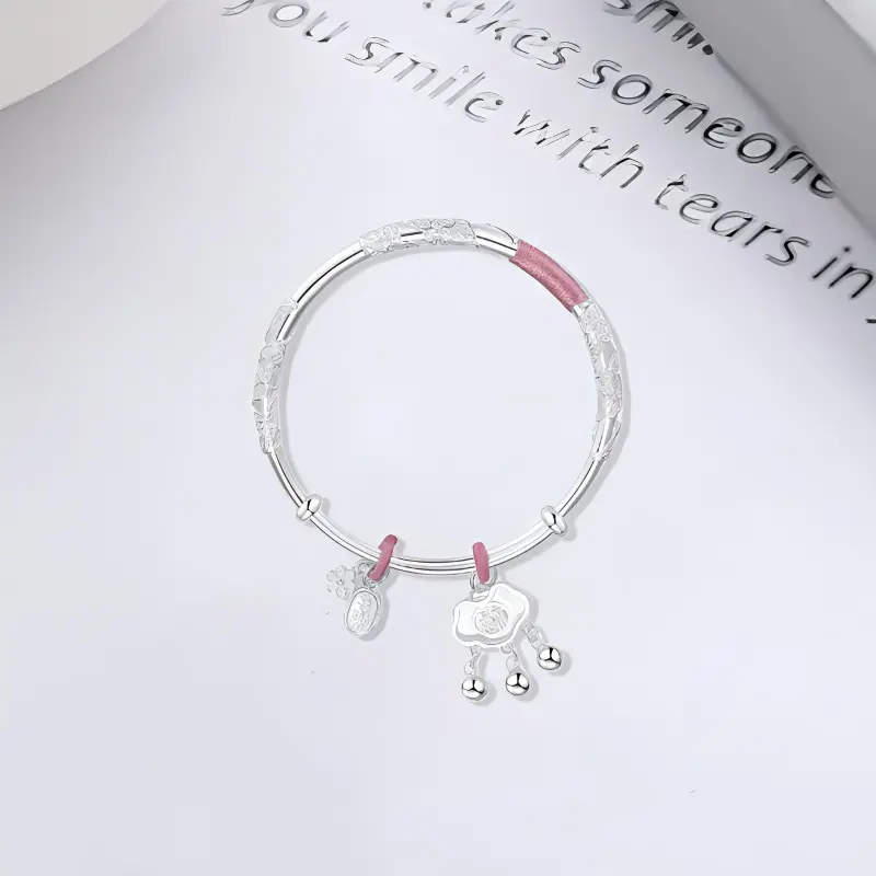 Bailijin S999 Fine Silver Sterling Silver Bracelets Unisex-2