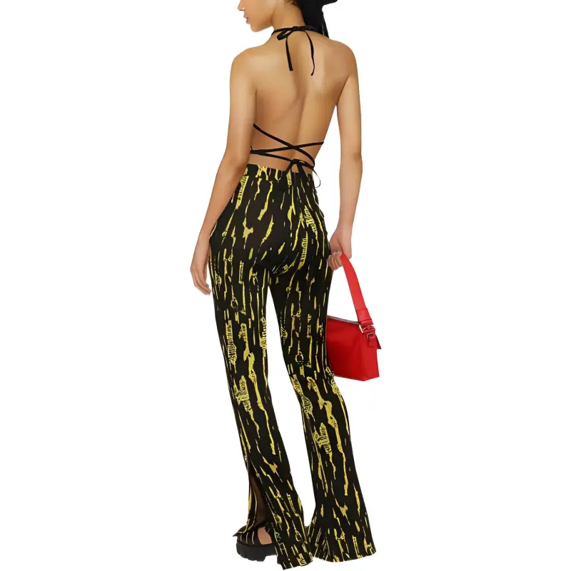 AMBUSH Jacquard Leggings Yellow Fluo-2