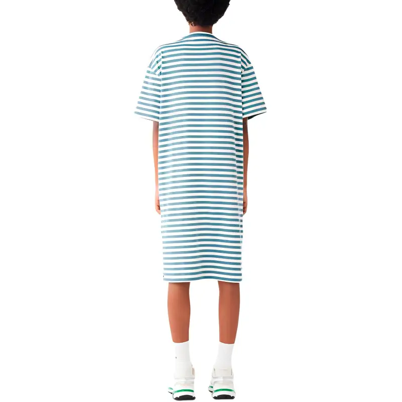 LACOSTE Short Sleeved Dress Women's Green-3