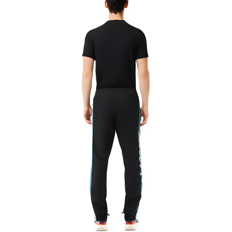 LACOSTE Knitted Sports Pants Men's Black Blue-3