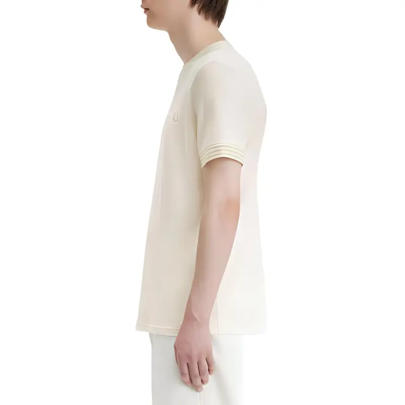 FRED PERRY Logo embroidered Cotton T shirt-3