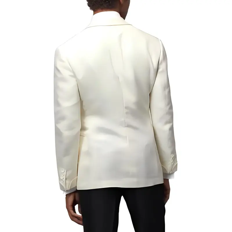 Polo Ralph Lauren Kent Handmade Silk Dinner Jacket Business Suit Men's White-3