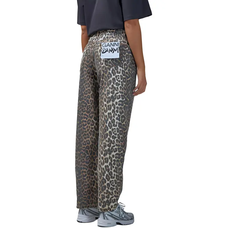 GANNI Animal Print Trousers-3