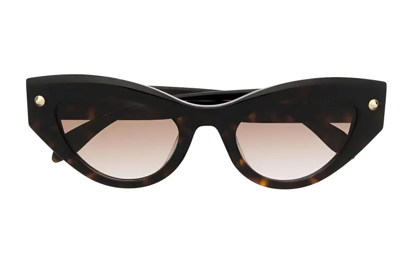 Alexander McQueen Tortoiseshell effect Cat eye Sunglasses-1