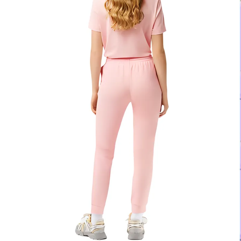 LACOSTE Knitted Sports Pants Women's Pink Water Lily-2
