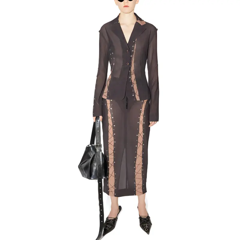 Acne Studios Casual Long Skirts Women's Brown-1