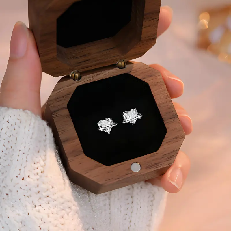 SINCE BEAUTY S999 Fine Silver Stud Earrings Women's Silver-3