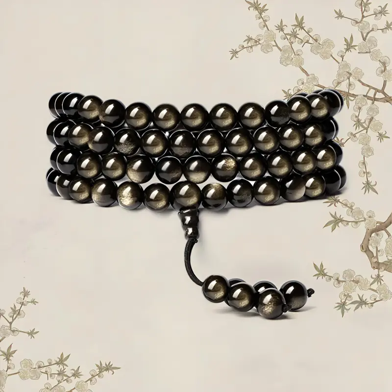 JINGCHENGGOU Obsidian Jade Bracelets Unisex-2