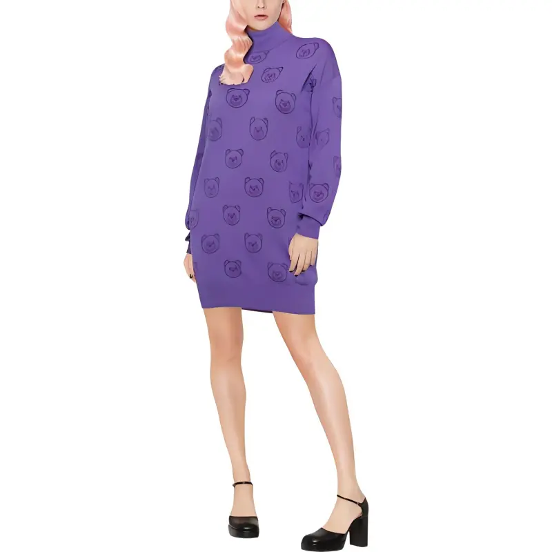 MOSCHINO Teddy Bear Intarsia knit Mini Dress-2
