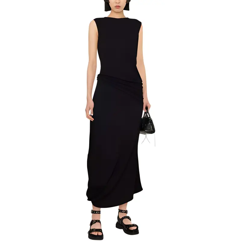 Lemaire Draped Crepe Maxi Dress-2