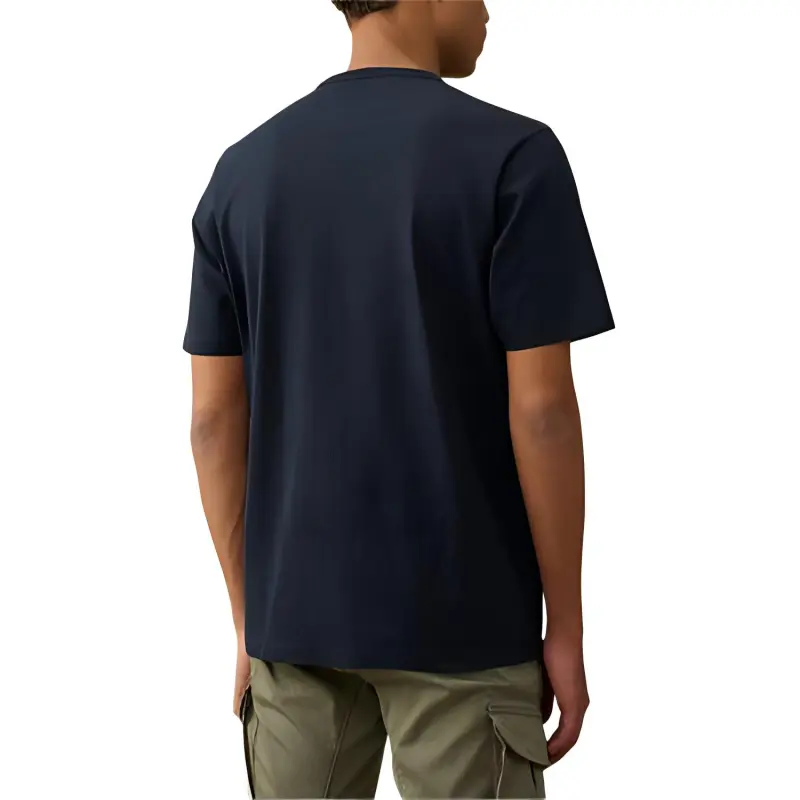 C.P.Company 30/2 Mercerized Jersey Twisted British Sailor T shirt T Shirt Men's Marine Blue-3