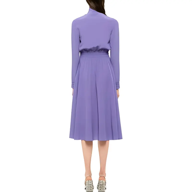 PRADA Long-Sleeved Dresses Women's Purple-2