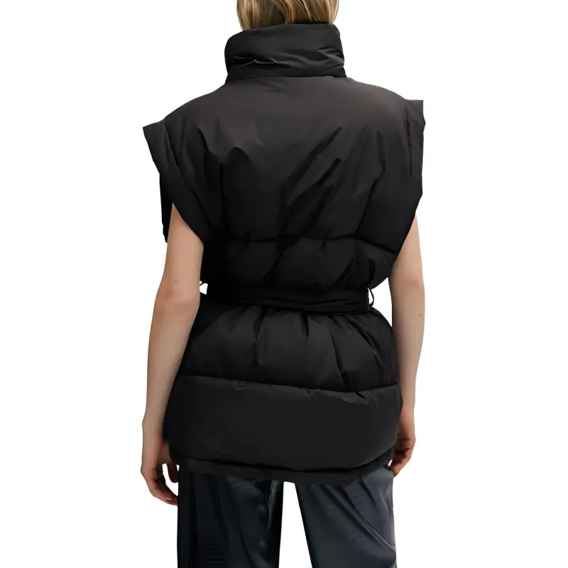 HUGO BOSS Water Repellent Regular Fit Padded Gilet With Belt Vest Women's Black-3