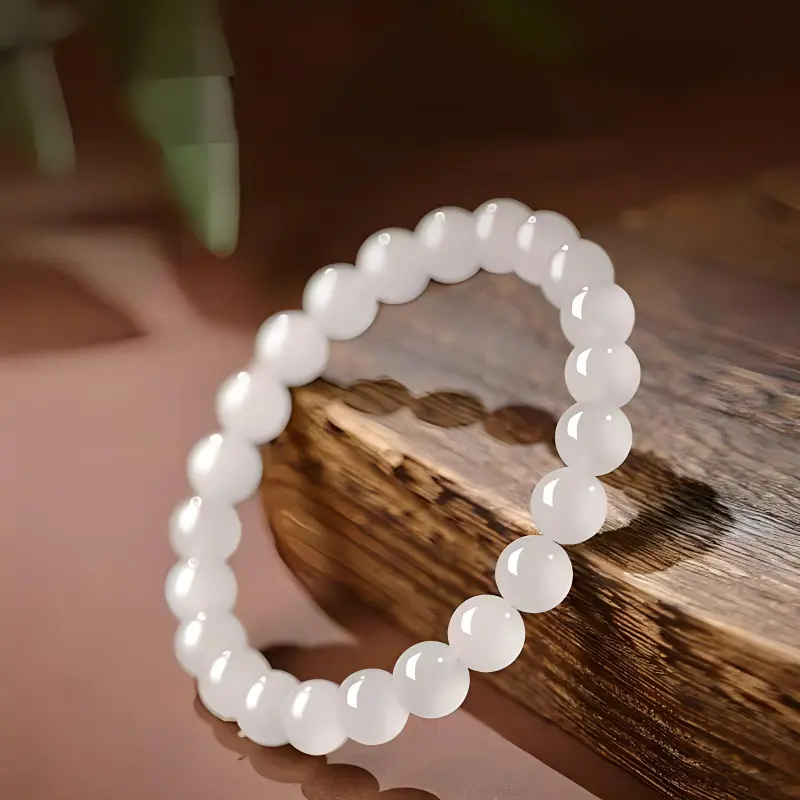 Zhen Yu Zhen Pin Hetian Jade Bracelets White Jade Unisex-3