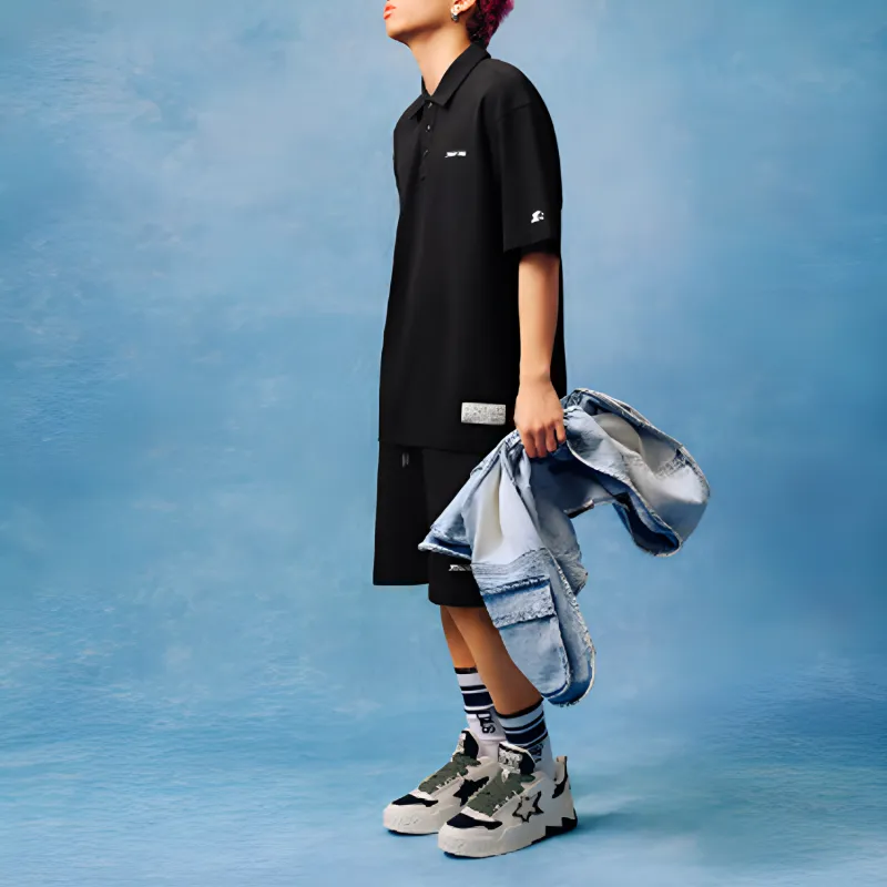 STARTER Polo Shirts Unisex Black-3