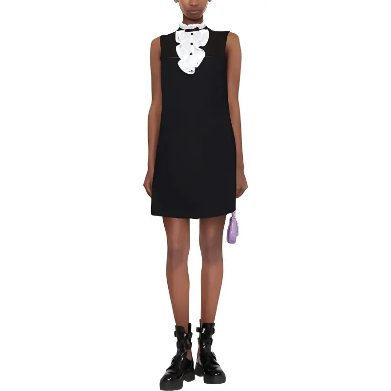 MIU MIU FW22 Sleeveless Dress Women's Black-2