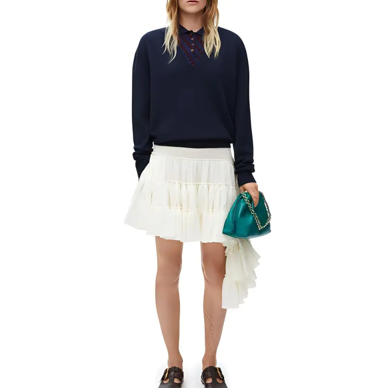 LOEWE Logo Embroidered V Neck Jumper-1