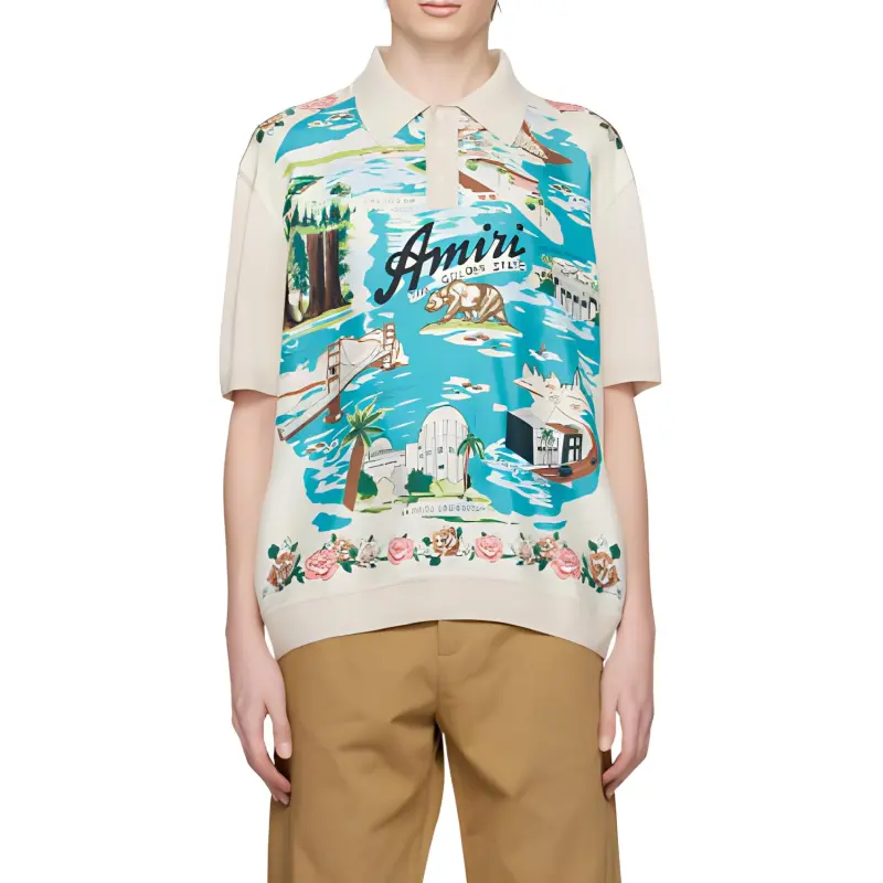 AMIRI Polo Shirts Men Beige-2