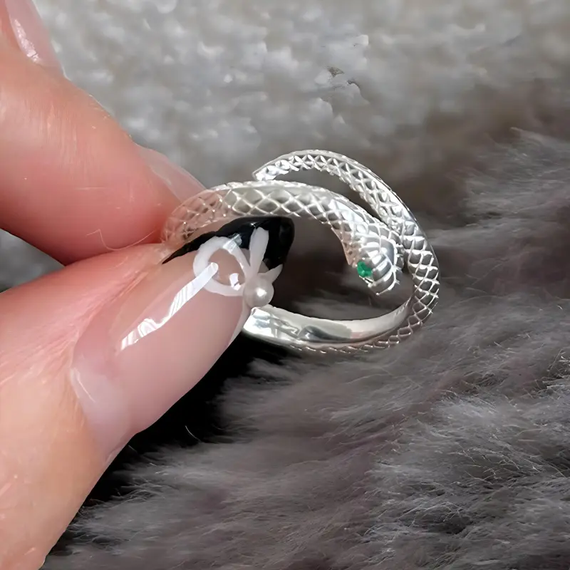 COLIMIDA Copper Zircon Rings Unisex Silver-1