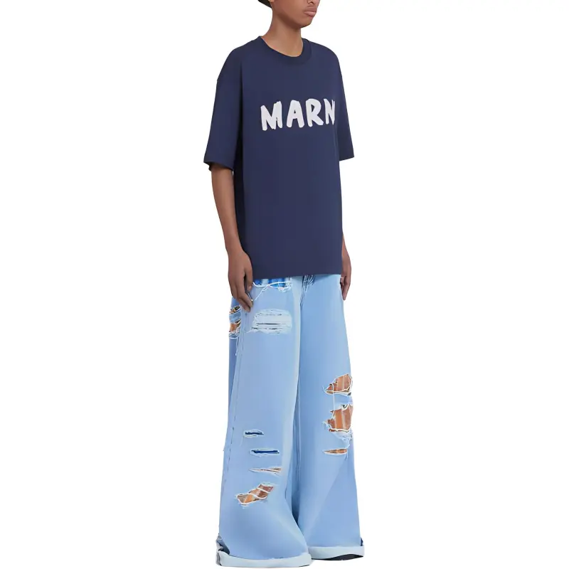MARNI Logo Printed Crewneck T Shirt-2