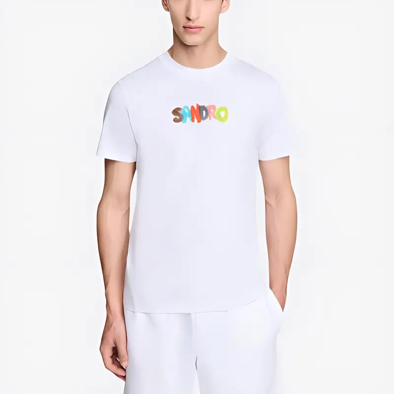 Sandro Logo print Jersey T shirt-1