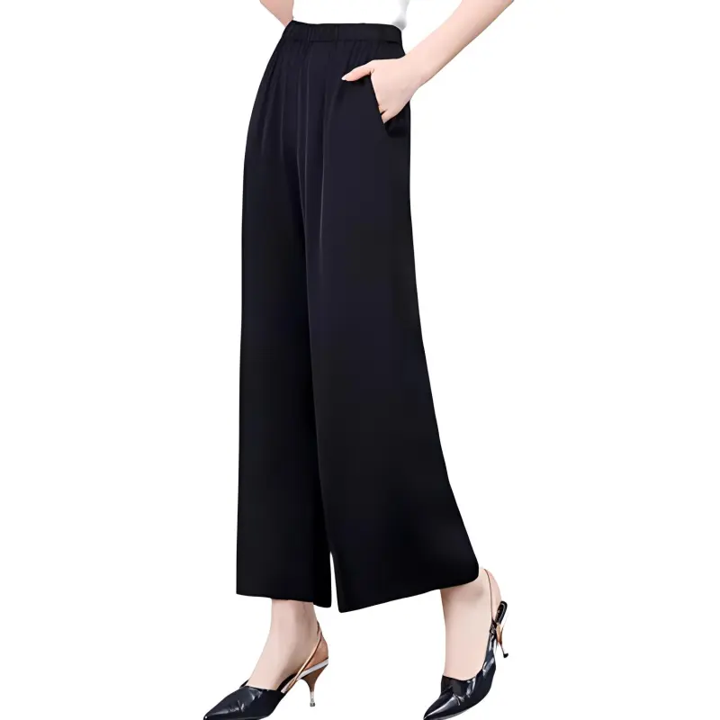 Yi Mengyuan Silk Casual Pants Women's-3