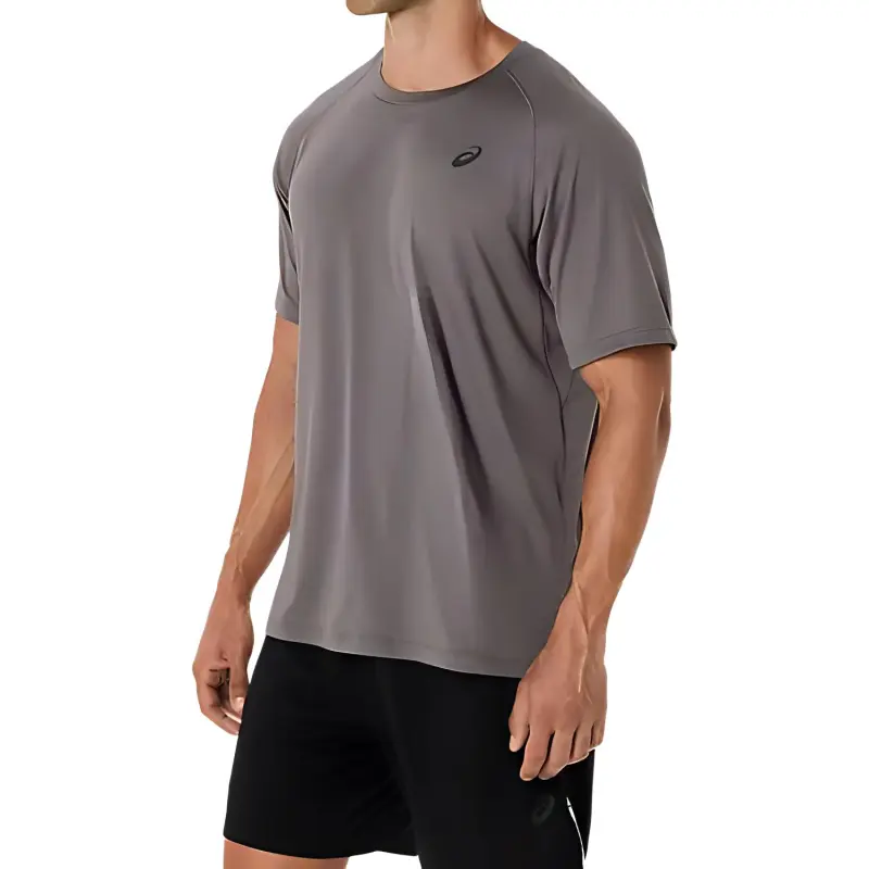Asics ACTIBREEZE VENTED MESH SHORT SLEEVE TOP T Shirt Men's Gray-2